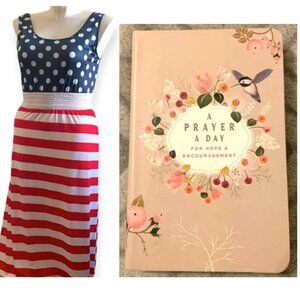 Bundle: Patriotic Sleeveless Maxi Dress + A Prayer a Day Book